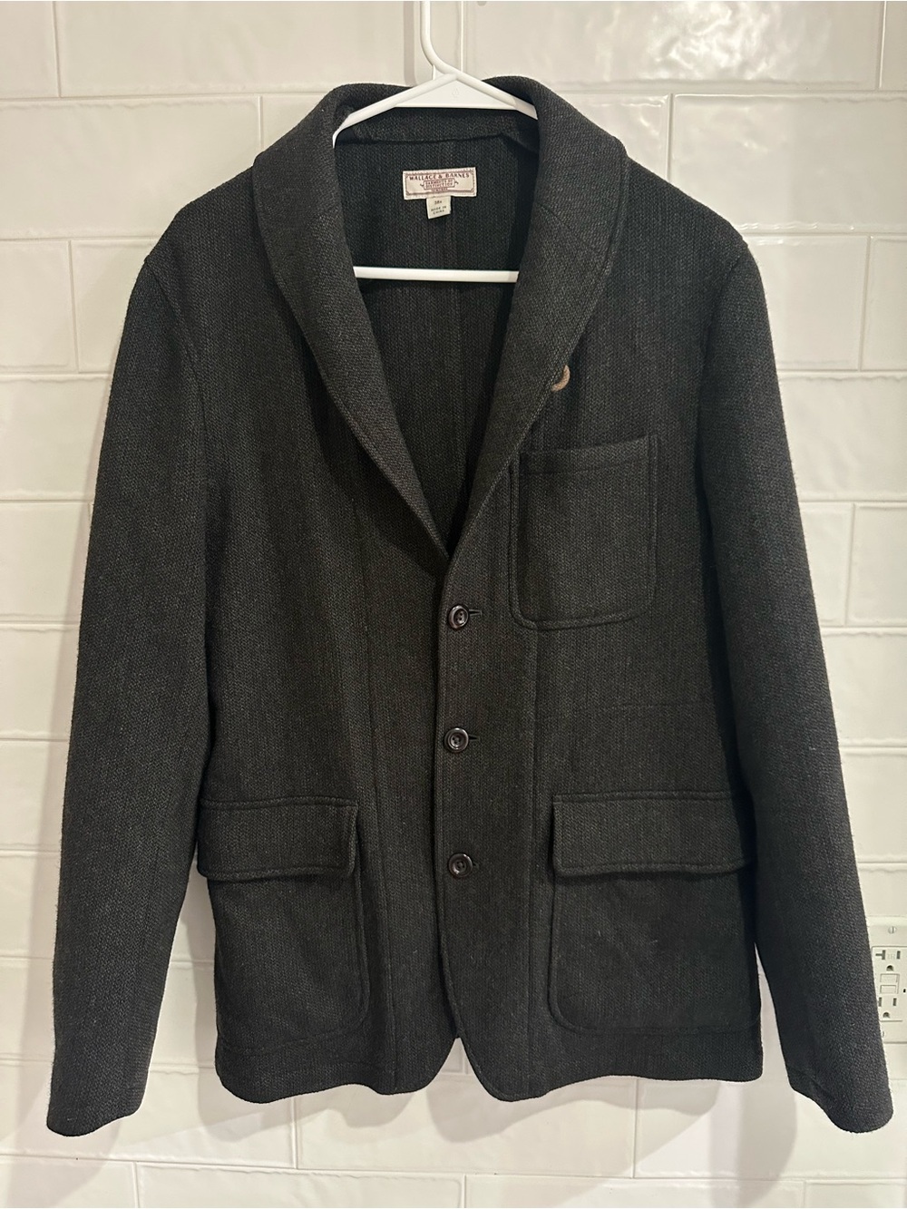 Wallace & Barnes Mens Merino Lambswool Blazer Unstructured Size 38R G6706